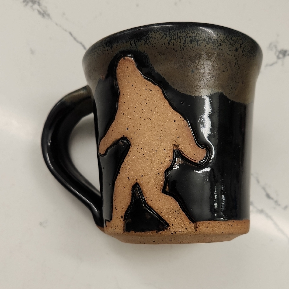 Black and Brown Ceramic Bigfoot Mug